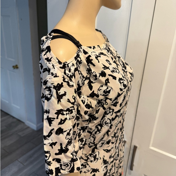 Proenza Schouler Scribble-Rose Crisscross Back Dress - Picture 7 of 15